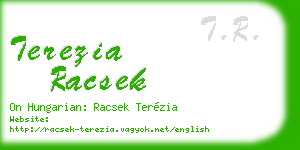 terezia racsek business card
